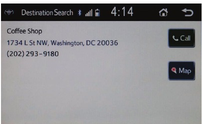 11.6 INCH DISPLAY - DESTINATION SEARCH - Step 4