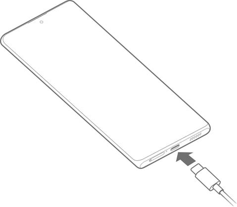 De telefoon opladen