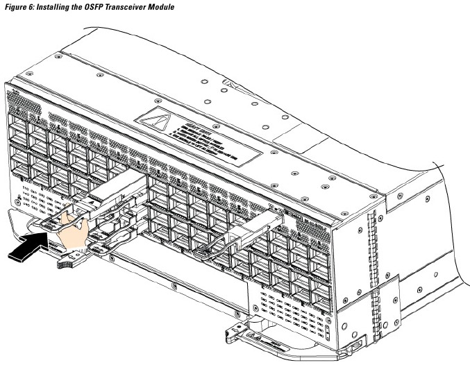De transceivermodule installeren - stap 2