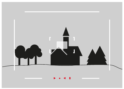 ALTERNATIEVE BEELDVELDEN/BRANDPUNTSAFSTANDEN WEERGEVEN - Voorbeeld 1