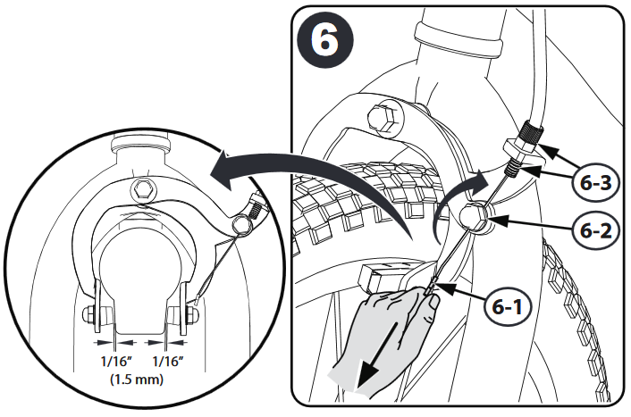Caliper velgrem systeem instellen (verschillende modellen) - Stap 7