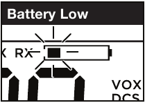 Batterij bijna leeg pictogram