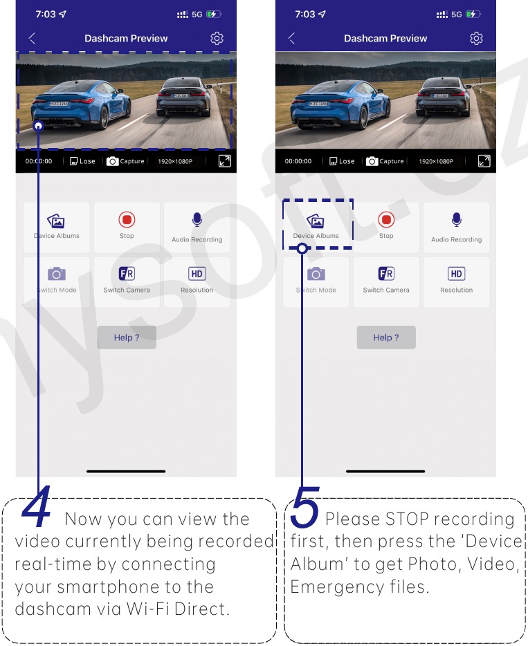 Realtime video controleren met een smartphone - Stap 3