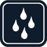 Symbool voor niet blootstellen aan water