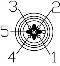 5-polige mannelijke M12-connector
