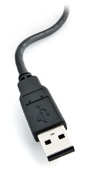 Een standaard USB type A-connector.