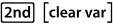 clear var