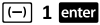 voer -1 in