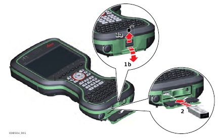 Stapsgewijs een USB-stick plaatsen