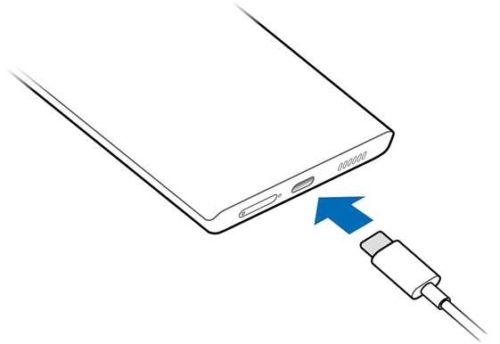 De telefoon opladen