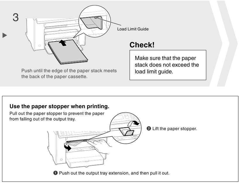 Papier plaatsen - Stap 2