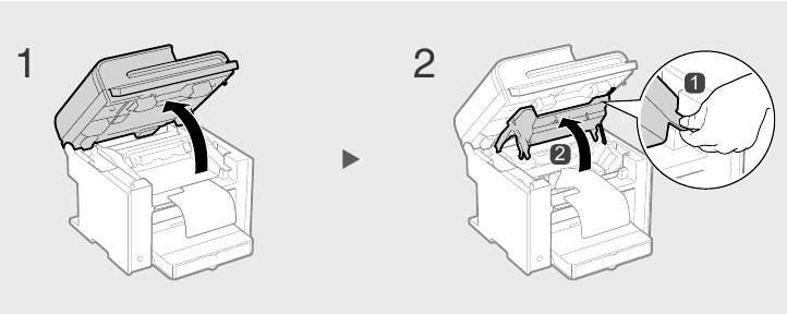 De tonercartridge voorbereiden - Stap 1
