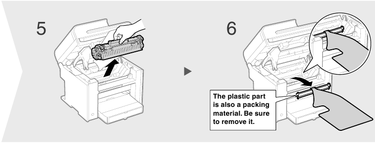De tonercartridge voorbereiden - Stap 3