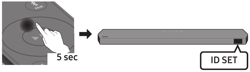 Als de subwoofer niet automatisch verbinding maakt - Stap 2