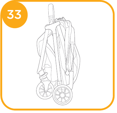 Kinderwagen inklappen - Stap 3
