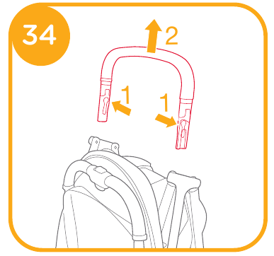 Kinderwagen inklappen - Stap 4