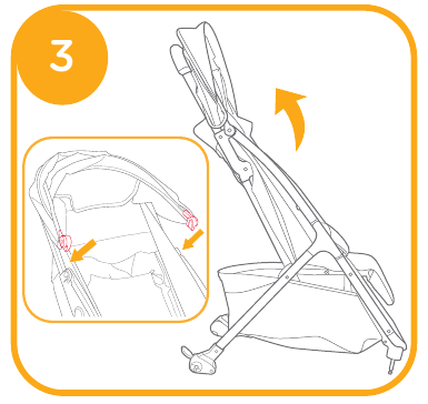 Kinderwagen openen - Stap 3