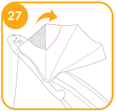 Zonnekap gebruiken - Stap 2