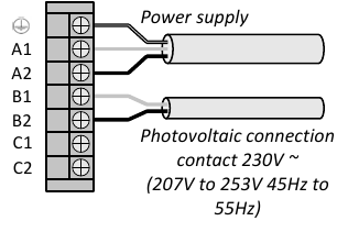 230V potentiaal ingangsschema