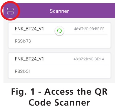 Toegang tot de QR-codescanner