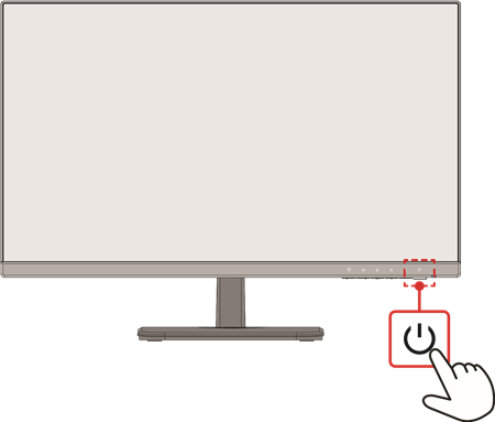 De monitor in-/uitschakelen