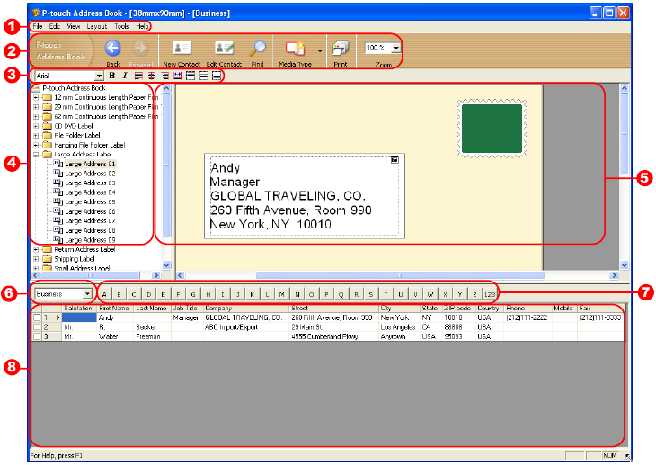 Hoe de P-touch Address Book te gebruiken - Stap 1