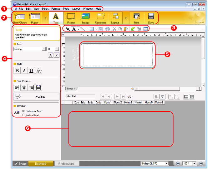 Hoe de P-touch Editor voor Windows te gebruiken - Stap 1