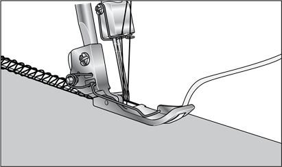 Overlock met koord
