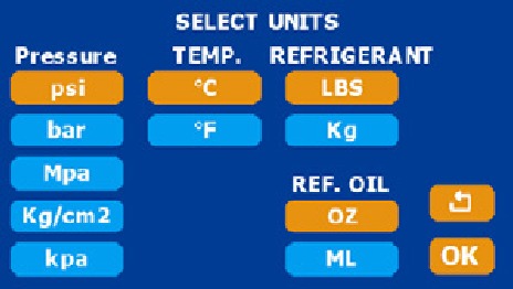 Overzicht menufuncties - Deel 2 - Units Button