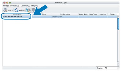 Installatie met BRAdmin Light op Mac - Stap 3