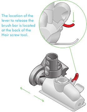 De kap van de Hair screw tool wordt eraf getrokken.