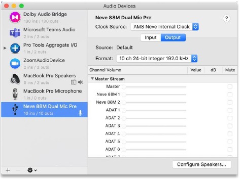 Venster Audioapparaten op Mac
