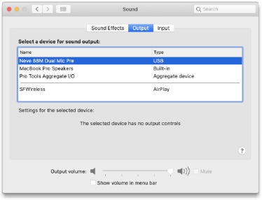 Het apparaat selecteren als uw Mac Audio Interface