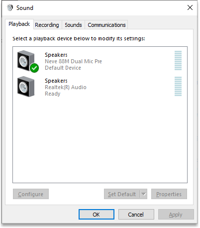 Het apparaat selecteren als uw PC Audio Interface