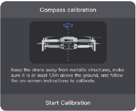 Kompas kalibratie procedure - Stap 1