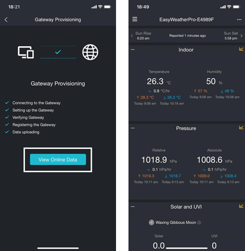 Wifi-provisionering op de ecowitt-app - Stap 4
