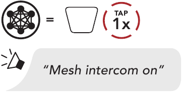Mesh Intercom starten - Mesh Intercom aan