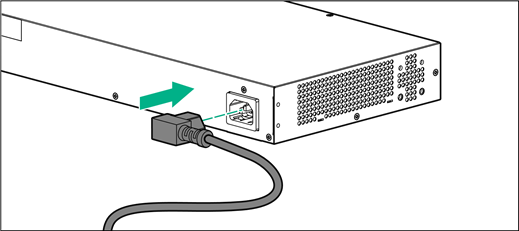 De switch aansluiten op een stroombron