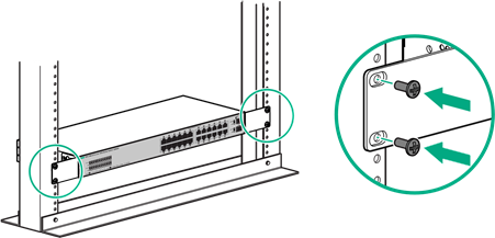 Rack- of kastmontage - Stap 2