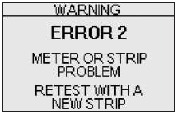 Pictogram voor teststripfout
