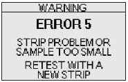 Pictogram voor E-5-fout