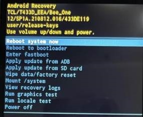 Wipe data factory reset