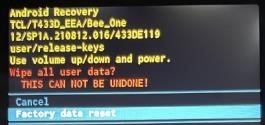 Factory data reset