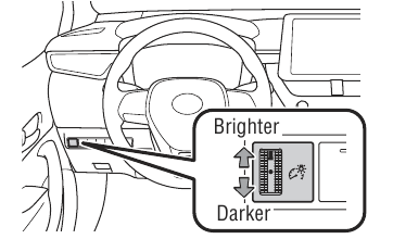Instrumentenpaneel lichtbediening