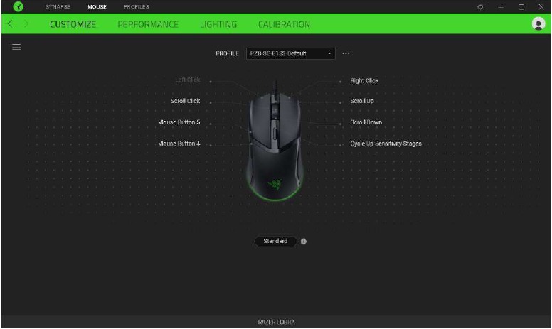 Configureren - Tabblad Muis - Stap 1
