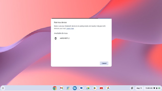 Verbinding maken via Bluetooth in Chromebook - Stap 3