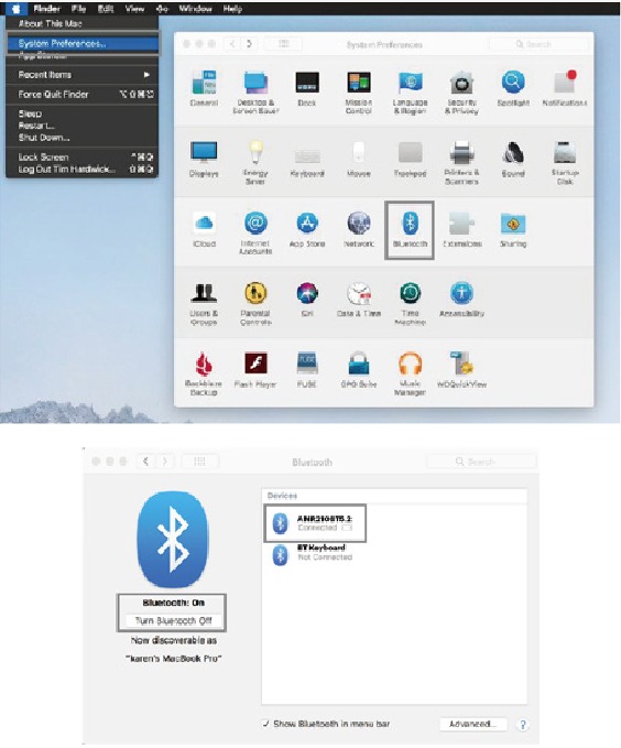 Verbinding maken via Bluetooth in Mac 
