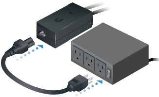Aansluiten op de PoE-adapter