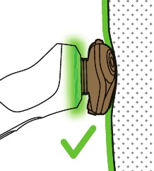 De juiste hoeveelheid druk wordt uitgeoefend