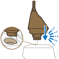Een click-on hulpstuk of scheereenheid bevestigen